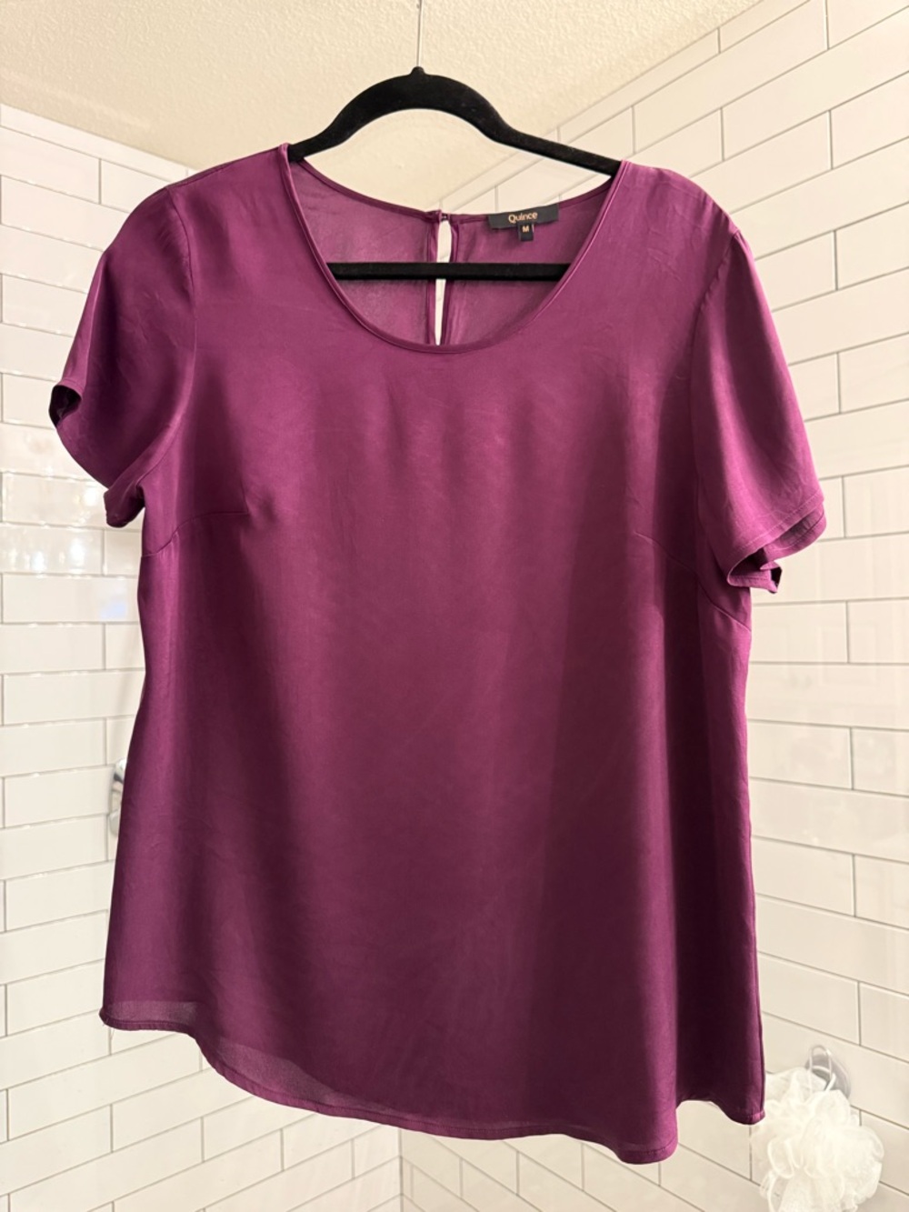 Quince Washable Stretch Silk Tee